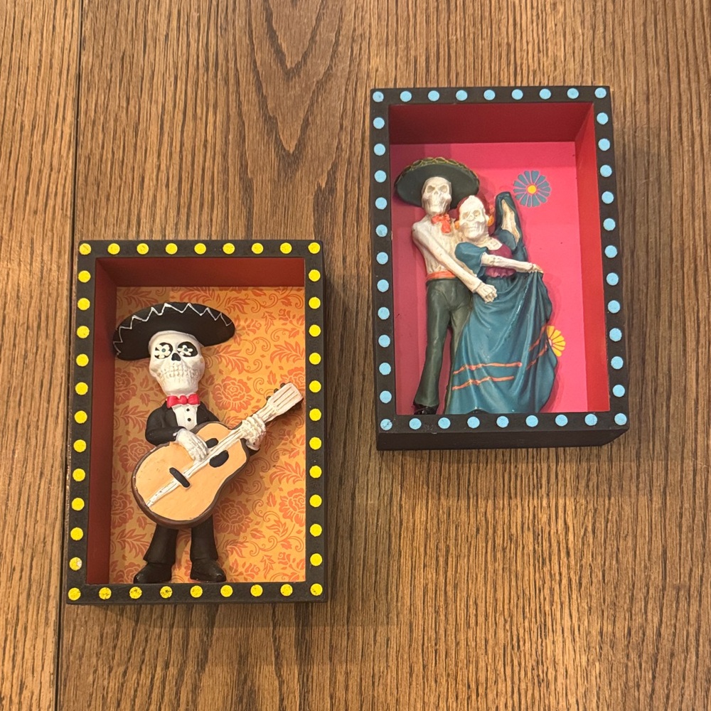 Ashland Day of the Dead Shadow Box Set - Black and Red